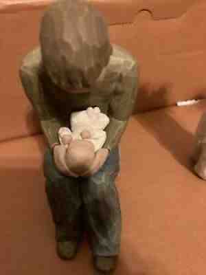 Three Willow Tree â??New Dadâ? ,  ??Angel ??s Embraceâ? And Beautiful Wishes