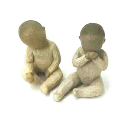 Demdaco Willow Tree Two Together Baby Twins Susan Lordi 26188 2007 With Box