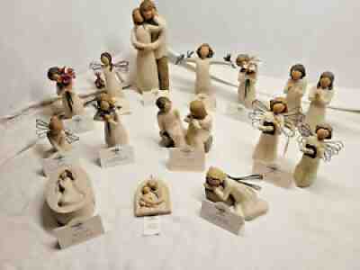 FIGURINE LOT OF15 WILLOW TREE DEMDACO BY SUSAN LORDI WITH CARDS