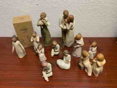 WOW lot of Willow Tree Figures mother sheet mom dad baby animals angels