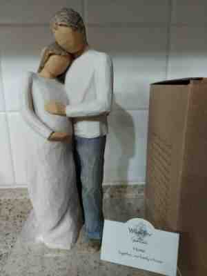 WILLOW TREE Demdaco Hand Painted #26252 HOME Pregnancy Couple Baby Figurine