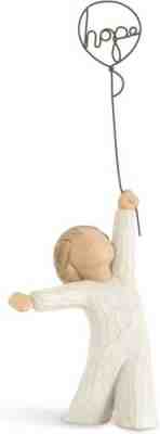 Willow Tree #26154 Hope Figurine New in Box DEMDACO child w/wire balloon of Hope