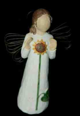 2001 DEMDACO Susan Lordi Willow Tree Angel of Summer Sunflower Figurine