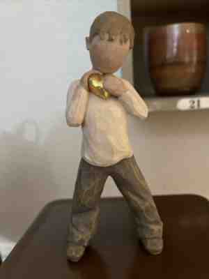 Vintaged Willow Tree Figurine By S.Lordi The Boy With The Golden Heart