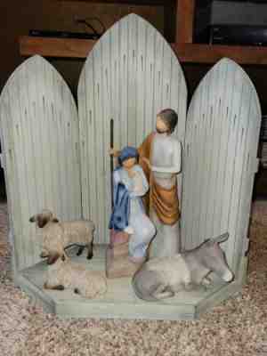 Willow Tree The Christmas Story Nativity Mary Joseph Jesus Sanctuary & Animals