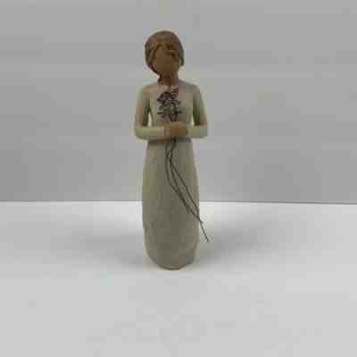 Willow Tree Demidaco Girl with Flowers 9" Tall Gift Grateful Collectible
