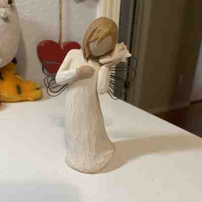 willow tree Thinking Of You angel girl Holding Conch Shell figurine