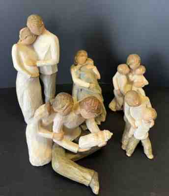 Vintage 2000 Willow Tree NEW LIFE, QUILT, QUIET, HOME & BROTHERS Set