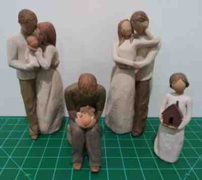 Willow Tree Demdaco Lot of 4 Figurines Our Gift New Dad Together Mi Casa Family