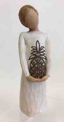Willow Tree "GRACIOUS" Girl holding pineapple (GRACIOUS HOSPITALITY) NIB #27369