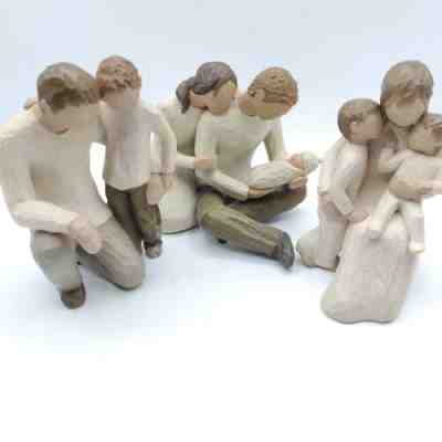 Willow Tree Figurines Lot of 3 Quietly New Life Father and Son Family ThemeÂ 