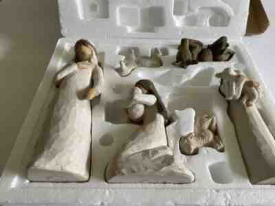 Willow Tree 6pc Hand Crafted NATIVITY Figures Set DEMDACO Holy Family #26005 GUC