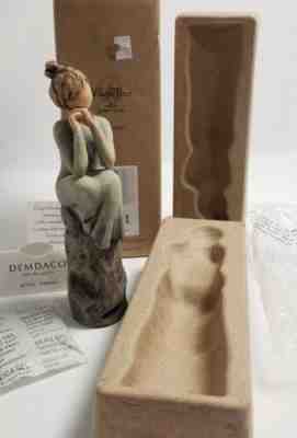 Willow Tree Susan Lordi Patience Kind Love Girl Sitting On Stone Figurine