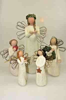 Lot 5 Willow Tree Angel of Hope Light Winter Xmas Spirit Freedom Heart Figurines