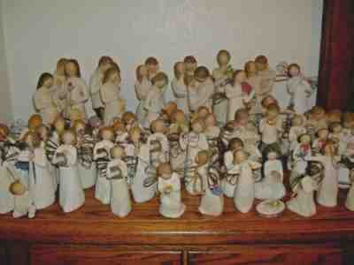 LOT 52 DEMDACO SUSAN LORDI WILLOW TREE FIGURES ANGELS COUPLES FLAG ORNAMENTS