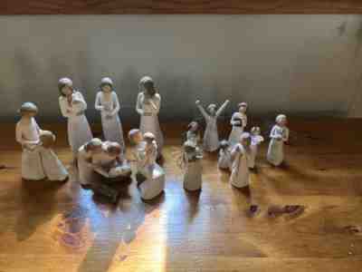 LOT OF 14 SUSAN LORDI WILLOW TREE FIGURINES 1999-2016