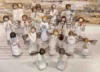 Lot of 15 Willow Tree Demdaco Collectible Angel Figurines Susan Lordi EUC