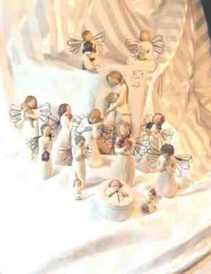 Lot of 14 Willow Tree Figures DEMDACO 1999 - 2006 Susan Lordi Angels Family +