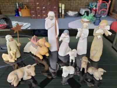 11 Piece Willow Tree Nativity Set, Sculpted Hand Painted painted Figures