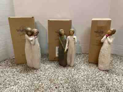 Willow Tree Lot of 3 - I Love You, Chrysalis, My Sister My Friend - All w/ Boxes