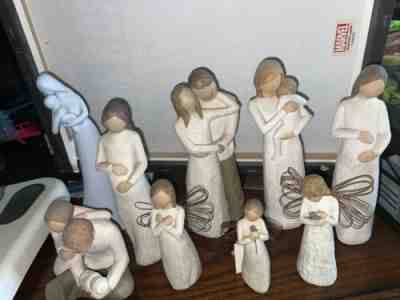 Huge lot of Willow Tree figurines mom baby dad kids