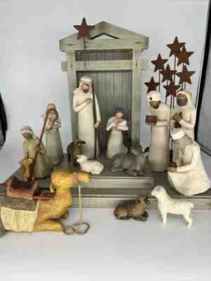 willow tree nativity set in orig.boxes 15 Pieces, read description for details