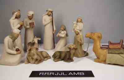 WILLOW TREE 11 Piece Christmas NATIVITY SET Susan Lordi Demdaco w/ WISEMEN CAMEL