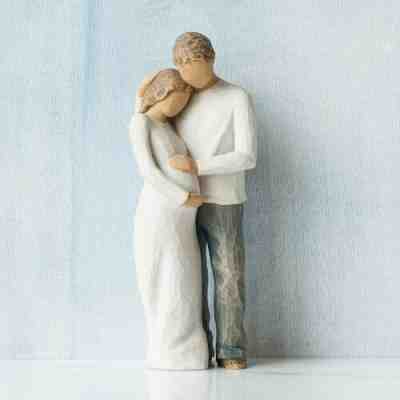 Willow Tree Home Sculpted Hand Pregnant Couple Figurine Painted Figure NEW US