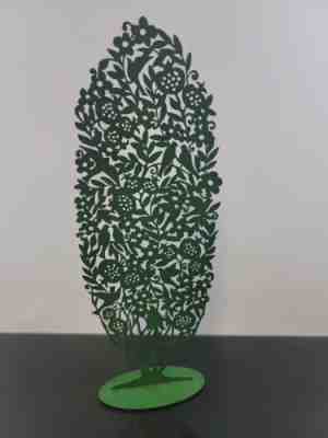 Willow Tree Demdaco 2013 Susan Lordi Tree Silhouette Green Metal Fruits Birds