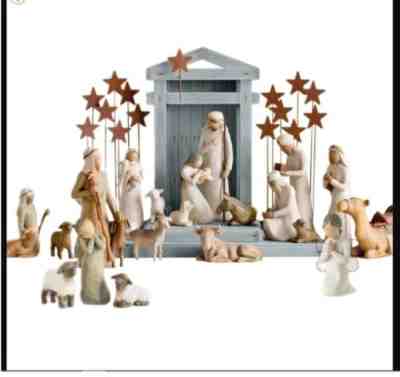 NEW Willow Tree Nativity Sets Christmas Figures 20Pcs Resin Statue Hand Painted