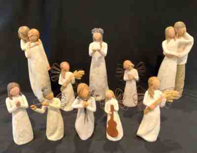 Lot of 10 Willow Tree DEMDACO Susan Lordi Angel Figurines - VGC