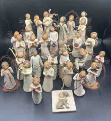 WILLOW TREE FIGURES DEMDACO LORDI ANGELS TRELLIS Christmas ORNAMENTS LOT OF 30