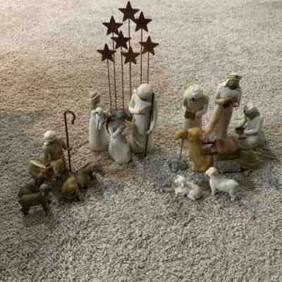 VTG Willow Tree 14 Piece Nativity Set Susan Lordi 1999-2002