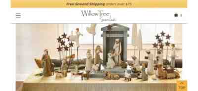 Willow Tree Nativity Set Susan Lordiâ??s 17 Pieces Rare Angel on Stand All boxed