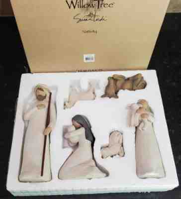 Willow Tree Christmas NATIVITY Holy Family Shepherd Sheep Ox 6pc Demdaco MIB