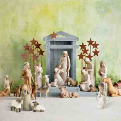 Willow Tree Nativity Figures Set Statue Hand Painted Decor Christmas Gift 20Pcs