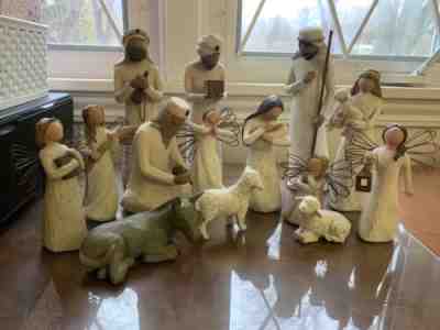 Demdaco Willow Tree Nativity Set Plus 3 Wisemen And 5 Angels