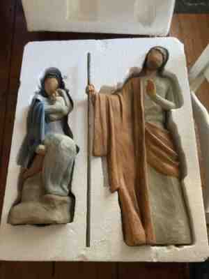 Willow Tree Chrismas Story Nativity Susan Lordi Demdaco Mary Joseph Jesus EUC