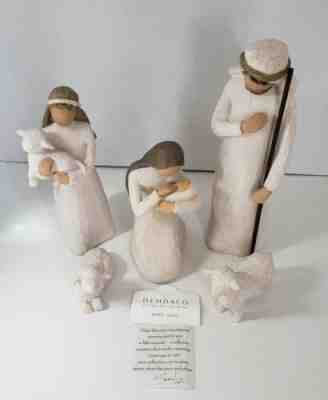 5 Willow Tree Demdaco Nativity Susan Lordi 99 26005 Mary Jesus Joseph Sign READ