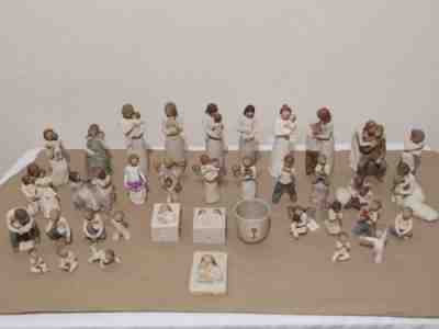 Demdaco Susan Lordi Willow Tree Figurines Various SizesÂ Mixed Lot Of 37