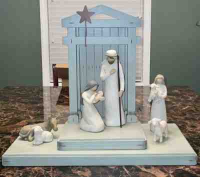DEMDACO Willow Tree 6 Piece Nativity Scene w/ Hand Crafted Creche by Susan Lordi