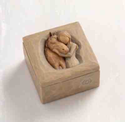 QUIET STRENGTH KEEPSAKE BOX SCULPTURE HAND PAINTING WILLOW TREE SUSAN LORDI