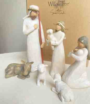 Willow Tree Nativity Figurines, Nativity Set_6 pieces, sculpted hand-painted