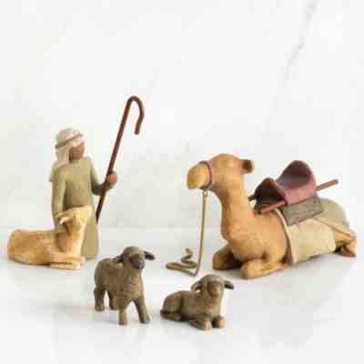 Willow Tree by Demdaco Shepherd and Stable Animals, by Susan Lordi, Model 26105