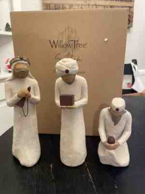 Willow Tree Three Wise Men Nativity Figurines 26027 2000 Susan Lordi Box