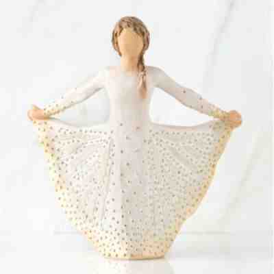 BUTTERFLY FIGURE SCULPTURE HAND PAINTED WILLOW TREE BY SUSAN LORDI
