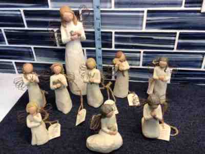 Demdaco Willow Tree Angels Lot Of 9 Susan Lordi 1999-2000 Peace Prayer Warmth ++