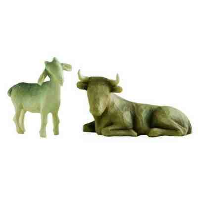 2006 Willow Tree Susan Lordi Nativity Ox and Goat #26180 in Box Demdaco Figures