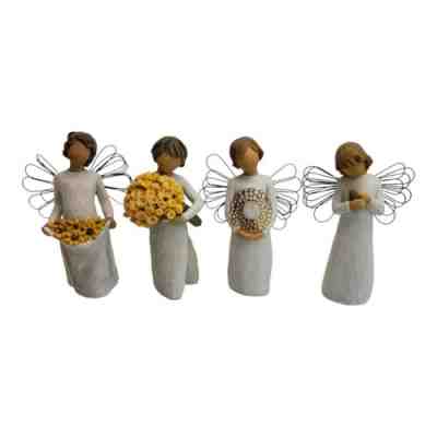 Willow Tree Angel Figurines Sweetheart Sunshine Good Cheer Angel of Healing Lot