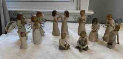 12 Willow Tree Angel Figurines With Affection Wisdom Birthday Healing Sisters